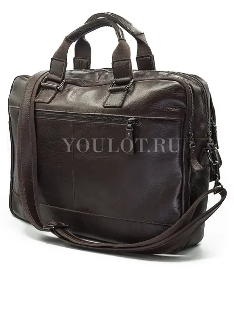 Мужской кожаный портфель Briefcase СМ1\Г BROWN с отделением для ноутбука