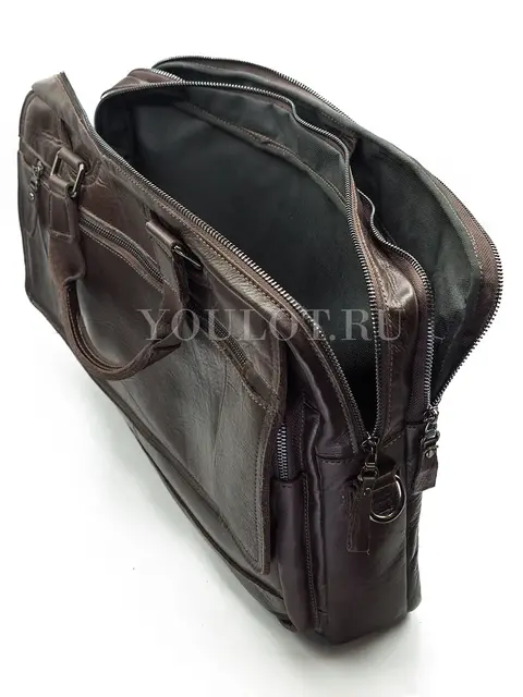 Мужской кожаный портфель Briefcase СМ1\Г BROWN с отделением для ноутбука
