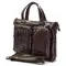 Мужской кожаный портфель Briefcase 33662# Brown для документов с плечевым ремнем