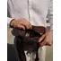Мужская сумка через плечо кожаная Ruff Ryder 84400 с клапаном коричневая