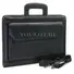 Папка-портфель на молнии Briefcase 2887-01 BLACK с двумя отделами черная