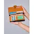 Вместительный кожаный кошелек для женщин с монетницей и молнией Briefcase 8236 хаки