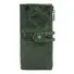 Модный женский кошелек из натуральной кожи с молнией Briefcase C2152 зеленый